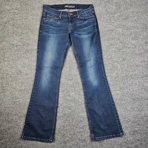 Levi's 524 Bootcut Jeans Women's Juniors 7 Dark Wash Denim Low Rise Blue Stretch